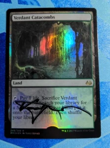 MTG Magic Verdant Catacombs Foil Sketched Signed ARTIST PROOF MM 2017 Kovacs - Picture 1 of 2