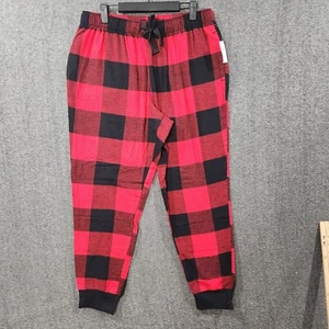 New Old Navy Pajama Pants Women M Medium Red Buffao Plaid Sleepwear Casual - Picture 1 of 8