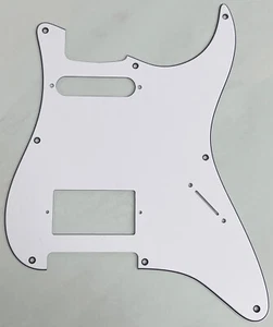 Custom For Fender Stratocaster 8 Hole HS Style Guitar Pickguard 3-Ply White - Picture 1 of 4