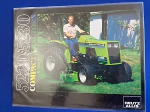 DEUTZ ALLIS 5220 5230 COMPACT TRACTOR SPECIFICATIONS SALES BROCHURE 8 PAGE - Picture 1 of 2