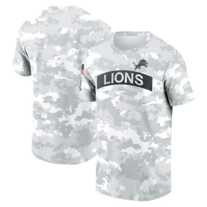 Camiseta deportiva de manga corta para hombre Detroit Camo 2024 Salute to Service Sideline - Imagen 1 de 4