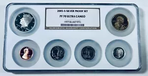 2005-S Silver Proof 5-Coin Set NGC PF70 Ultra Cameo - Picture 1 of 2