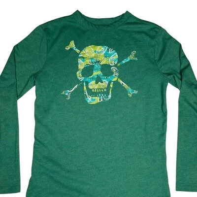 Camiseta Gap Niños Niños Pirata Calavera y Huesos Cruzados Gráfico Manga Larga Talla L 10 Foto 1 de 4