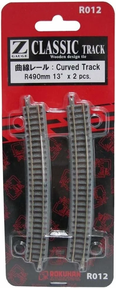 Rokuhan Z Gauge R012 Curved Track R490mm 13° x 2 pcs Japan - Image 1 of 1