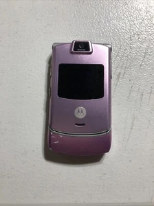 Motorola RAZR V3m - Pink and Silver Untested Parts Very Rare Cellular Flip Phone - Picture 1 of 3