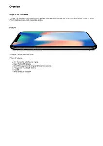 Apple iPhone X Technician Guide Instrukcja serwisowa - Zdjęcie 1 z 12
