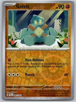 Golett 087/162 Reverse Holo SV05: Temporal Forces NM - Image 1 of 2