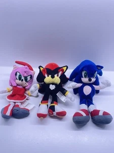 SEGA Sonic The Hedgehog bundle Plush Figure 1991-2005 by Toy Network  RARE - Picture 1 of 5