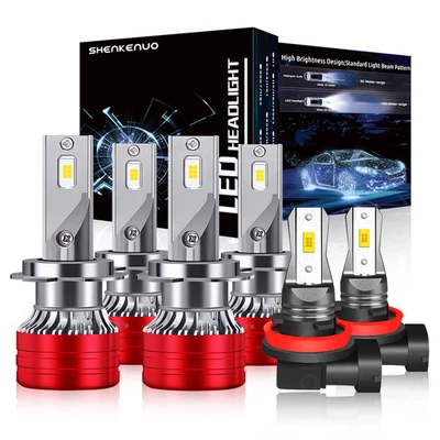 For 2013-2016 Hyundai Genesis Coupe 6X LED Headlight Hi/Low Beam Fog Light Bulbs - Image 1 of 4