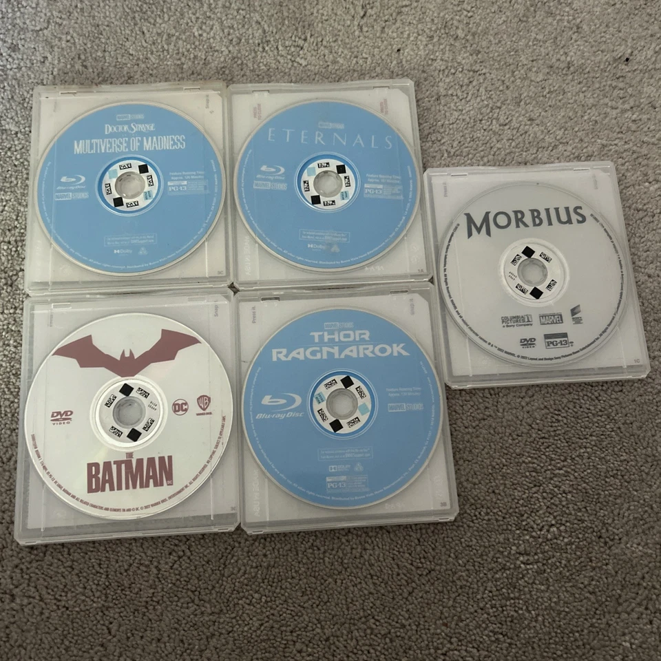 Redbox Marvel/DC Movie Lot of 5 with Cases - Image 1 of 1