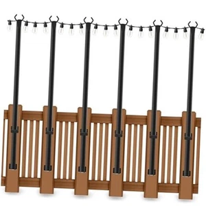 6 Pack 5 Ft String Light Poles, String Light Poles for Outside with 6 Pack 5FT - Picture 1 of 8