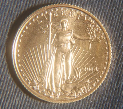 2014  $5  1/10 oz Gold Eagle Coin    Lot 180733 - Image 1 of 3