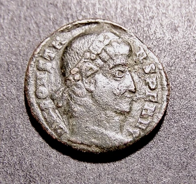 CONSTANS Hace Votos a Dioses/Pueblo, 15mm, ESCASA MONEDA IMPERIAL EMPERADOR ROMANO Foto 1 de 2