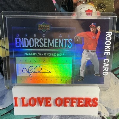 2006 UPPER DECK SPECIAL F/X ENDORSEMENTS CRAIG BRESLOW ROOKIE AUTOGRAPH SE-BW - Image 1 of 4