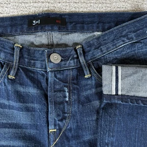 3x1 NYC Mens 28x30 Distressed Selvedge Denim Straight Leg Blue Jeans Made In USA - Picture 1 of 16