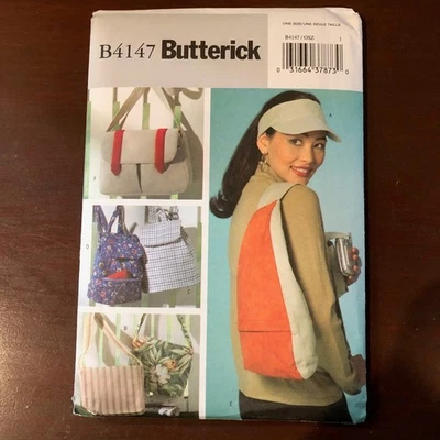 Butterick Handbag Tote Sewing Pattern B4147 Uncut - Image 1 of 2