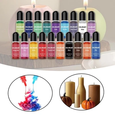 20 Pieces Candle Dye Highly Concentrate 10ml Each Liquid Oil based Dye DIY - Image 1 of 4
