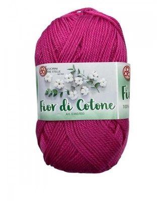 TOMASELLI MERCERIA Cotone Filo Uncinetto Fior Di Cotone Gomitolo 50 Gr 125 Mt 0360