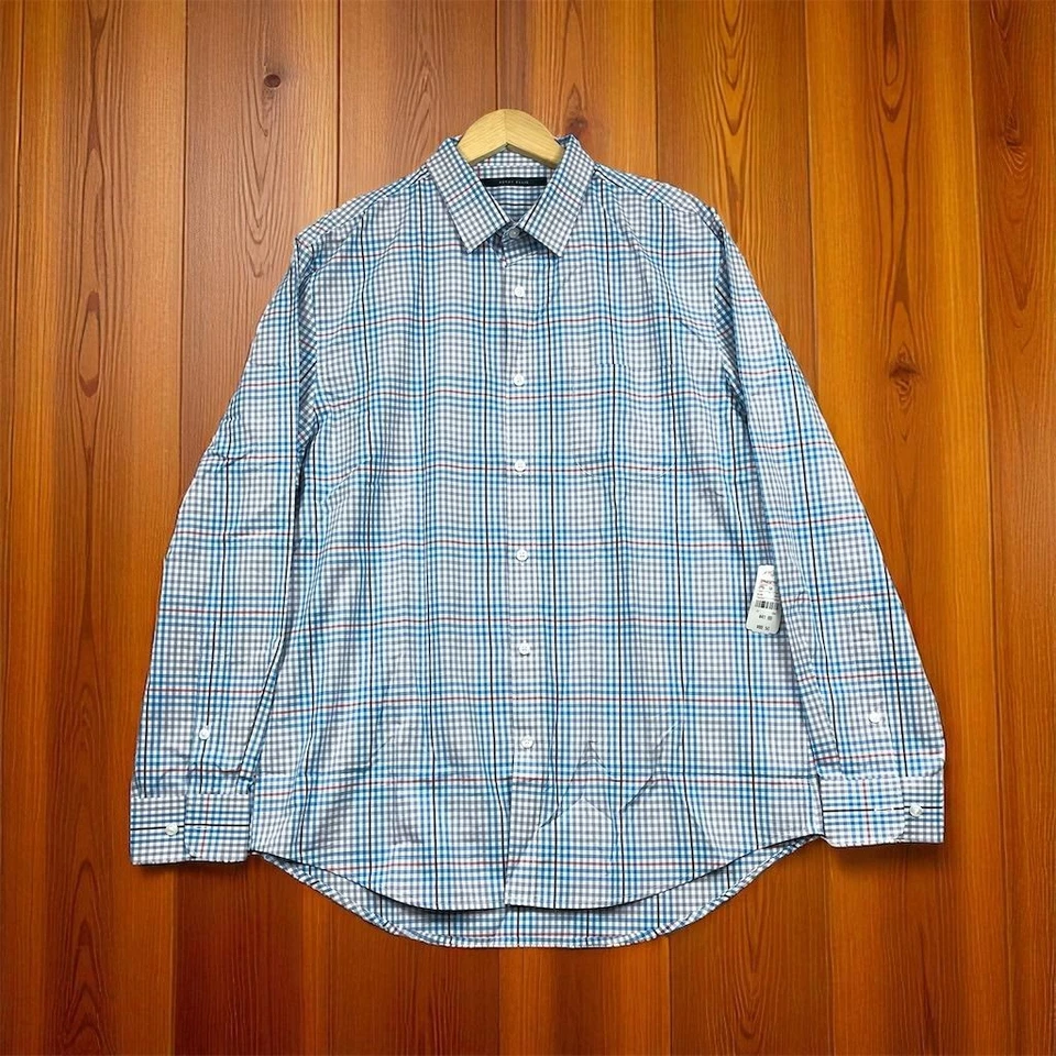 Perry Ellis Men's Large Plaid Long Sleeve Button-Up Shirt Multicolor - Image 1 of 4