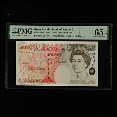 1994 Great Britain Bank of England 50 Pounds Pick#388c PMG 65 EPQ Gem UNC - Image 1 of 4