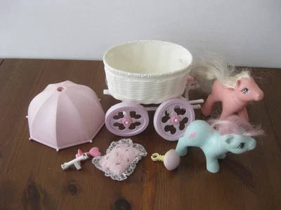 Mon Petit Poney/My Little Pony G1 Vintage lot Landau/Baby Buggy à restaurer - Photo 1/4