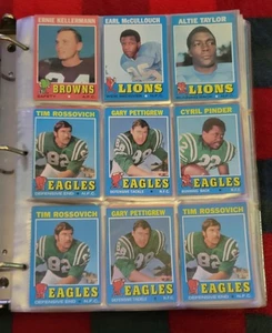 1970's Football Cards Sheet Of 9 #20 - Picture 1 of 2