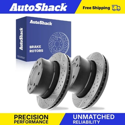 Rear Drilled Slotted Brake Rotors for 2009-2024 Ram 2500 3500 6.4L 6.7L V8 - Imagem 1 de 4