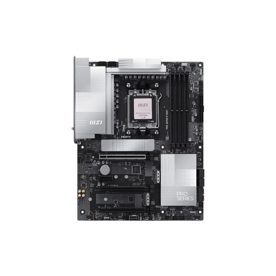 MSI PRO X870E-P WIFI AMD Socket AM5 AMD Ryzen 7000 Series AMD Ryzen 8000 Series - Image 1 of 1