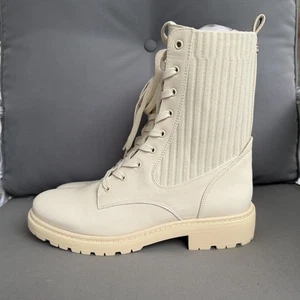 Sam Edelman Mujer Lydell Bota de Combate 5 Moderna Marfil Talla 9 Otoño Lujo Mínimo - Imagen 1 de 7