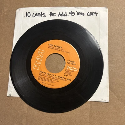 John Denver Thank God I'm A Country Boy/My Sweet Lady 1975 Rca Victor 45 - Image 1 of 4