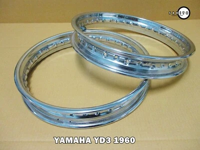 Fit Yamaha YD3 1960  Front & Rear Steel Wheel Rim Set  [sa2016] Foto 1 de 4