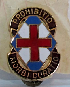 Authentic US Army MEDDAC Augsburg Unit DI DUI Insignia E25 6A - Picture 1 of 2