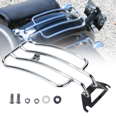 Chrome Solo Seat Luggage Rear Fender Rack For Harley Touring Electra Glide 98-08 - Image 1 of 4