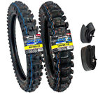 Dunlop Mx34 Geomax 80/100-21 & 100/90-19 Tire Set +Tubes Suzuki Rm125 Rm250 Z250