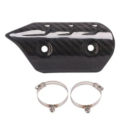 Real Carbon Fiber Exhausts Muffler Pipe Heat Shields Cover Guards for Motorcycle - Image 1 of 4