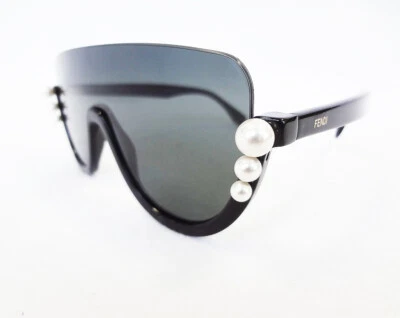 FENDI Women's Sunglasses FF0296/S 807IR 140 Black PEARL accent MADE IN ITALY - Image 1 of 4