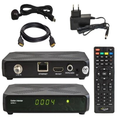 Golden Interstar ALPHA X HD SAT Receiver DVB-S2 X Multistream IPTV-Player HDTV - Bild 1 von 4
