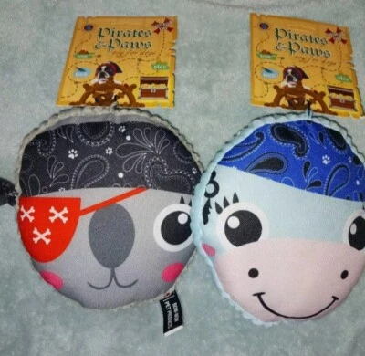 BOW WOW Plush Squeak Dog Toys. Pirates Paws Lot Of 2.  New - Image 1 of 4