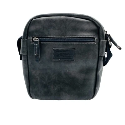 Camel Active Gris Oscuro Hombre Piel Eco Cruzado Bolso Bandolera - Imagen 1 de 4