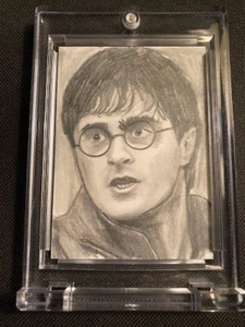 HARRY POTTER DANIEL RADCLIFFE SKETCH CARD BY ARTIST MARK A. EISENHOWER 1/1 !!!