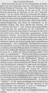 1904 Obituary Charles Morton Music Hall & Theatre Manager Father Of The Halls - Picture 1 of 1