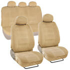 Encore Thick Velour Full Car Seat Cover Set for Front and Rear