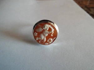 Master handcarved carnelian cameo set into a Italian sterling ring adjustable - Picture 1 of 4