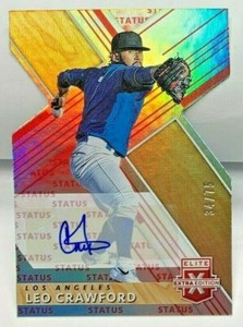 Leo Crawford 2019 Panini Elite Extra Edition RED Status Autograph Auto #'d 34/75