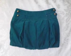 Gymboree Girls Ready Set Go Teal Pleated Corduroy Skort Skirt - NEW - Picture 1 of 14