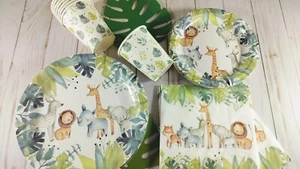 Jungle Safari Party Tableware SET to 8 Guests - Picture 1 of 8