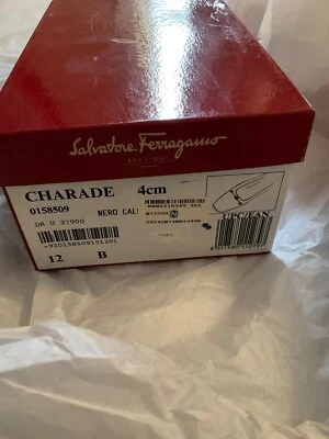 Nuevo en caja Salvatore Ferragamo Boutique Charade Nero Zapatos de salón de cuero de becerro Horsebit - 12 Foto 1 de 4