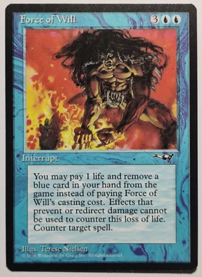 MTG Force of Will x1 -From Alliances Expansion [ALL] EDH NM Vintage Original Art - Image 1 of 2