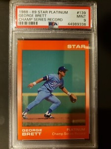 1988-89 Star Platinum #139 George Brett  Champ Series Record  PSA 9