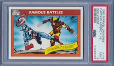 1990 Marvel Universe #115 Captain America vs Wolverine PSA 9 Mint series 1